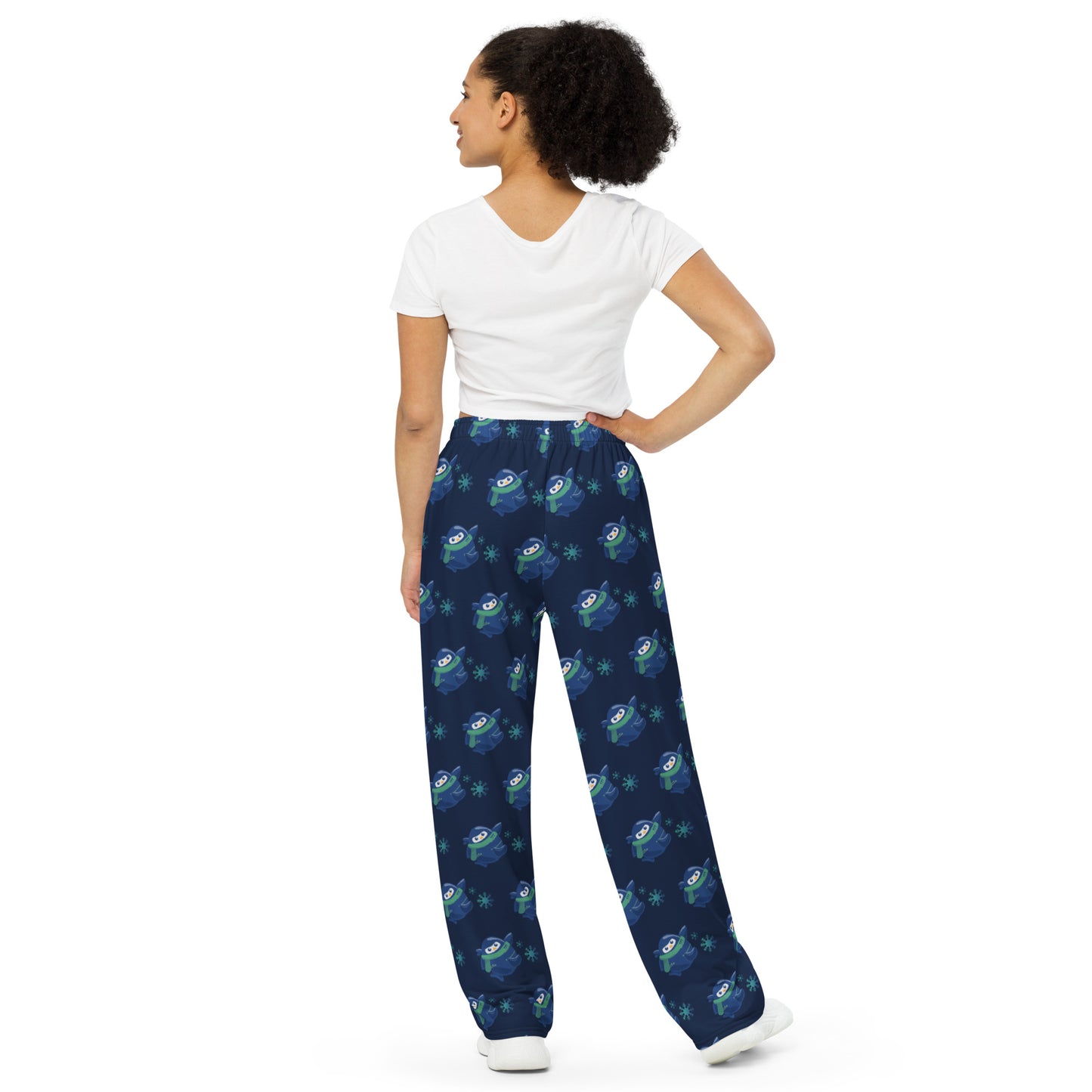 Winter Pixel All-over print unisex wide-leg pants