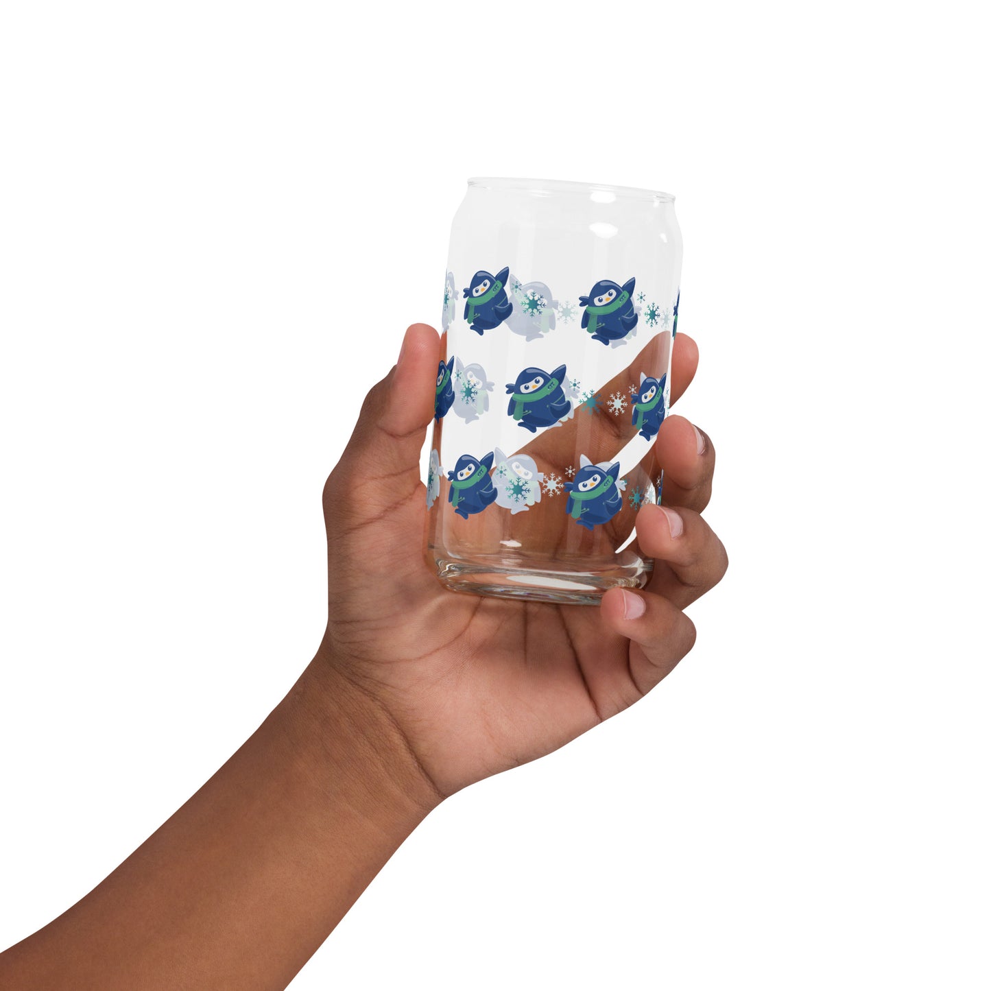 Winter Pixel Can-shaped glass