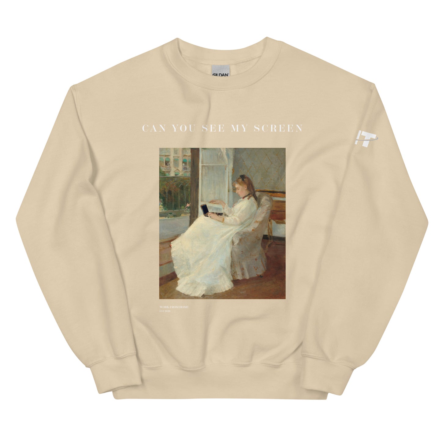 The Artist's Sister at Work Unisex Sweatshirt (White Text)